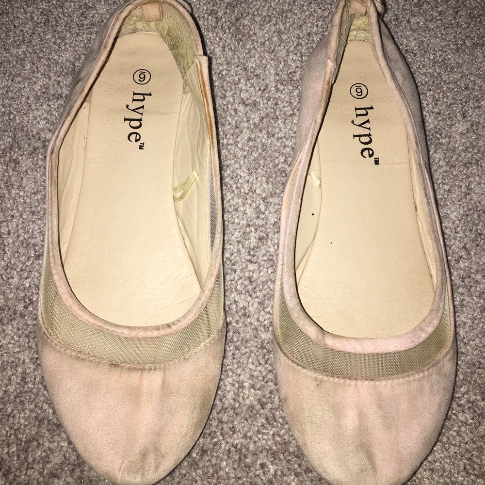Women’s Light Pink velvet flats